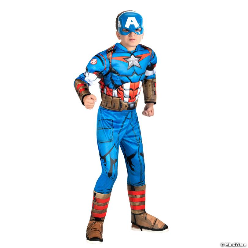 Captain America (Steve Rogers) Child Qualux Costume 12-14 Image