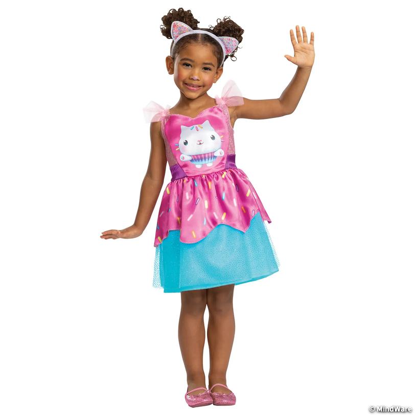 Kids Classic DreamWorks Gabby's Dollhouse&amp;#8482; Cakey Cat Dress Costume - 4-6 Image