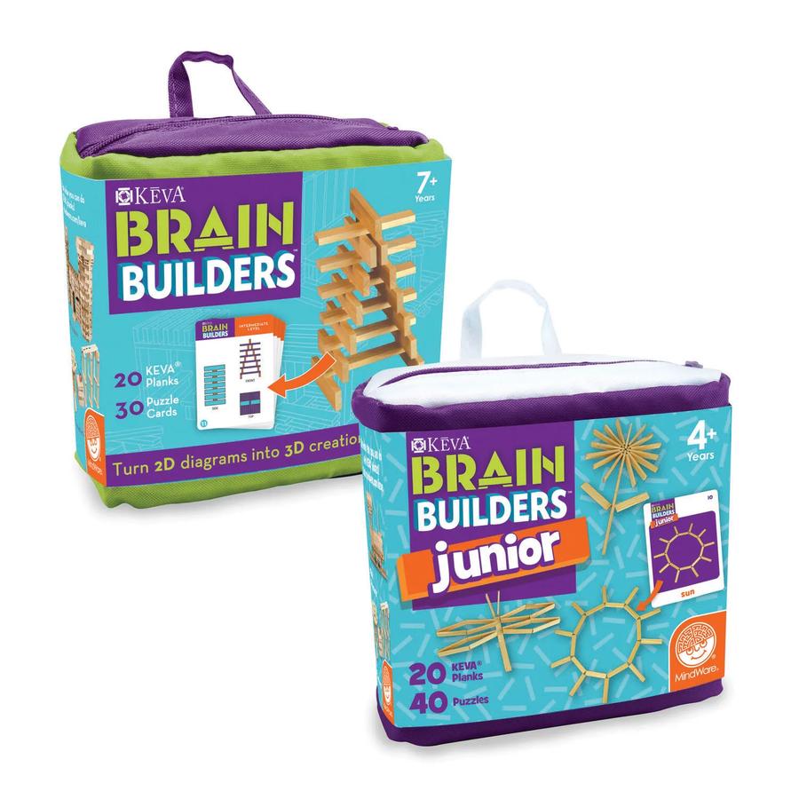 BRAIN POWERED PERFECT BOX PART 1・2 KEVA Brain Builders and Brain Builders Junior: Set of 2 | MindWare